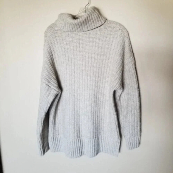 Madewell Merino Wool Ribbed Turtleneck Tunic Sweater  L - Picture 5 of 13